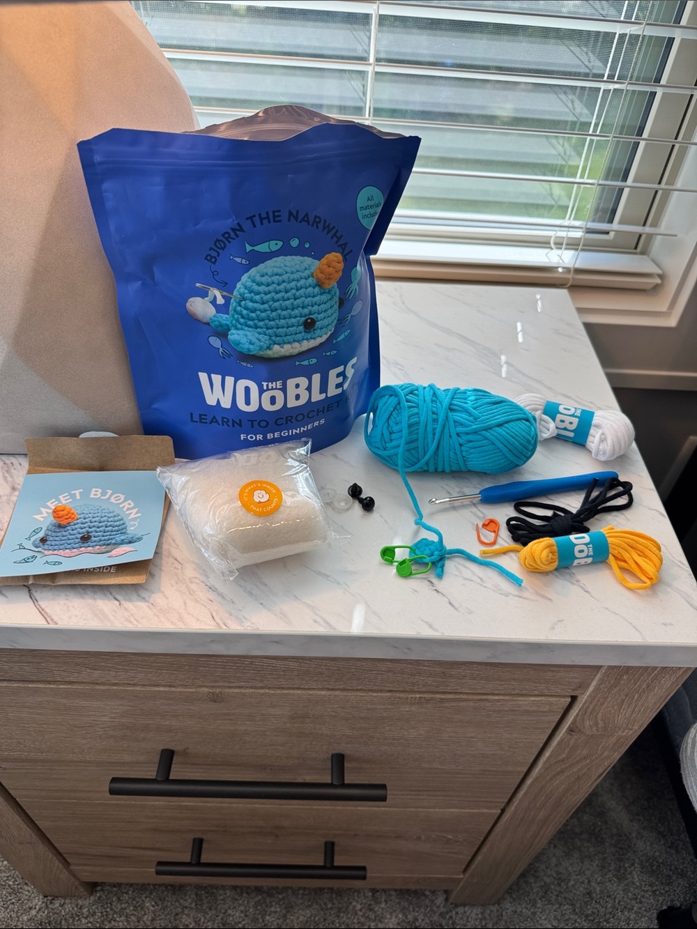 The Woobles Kids Crochet Kit - Narwhal